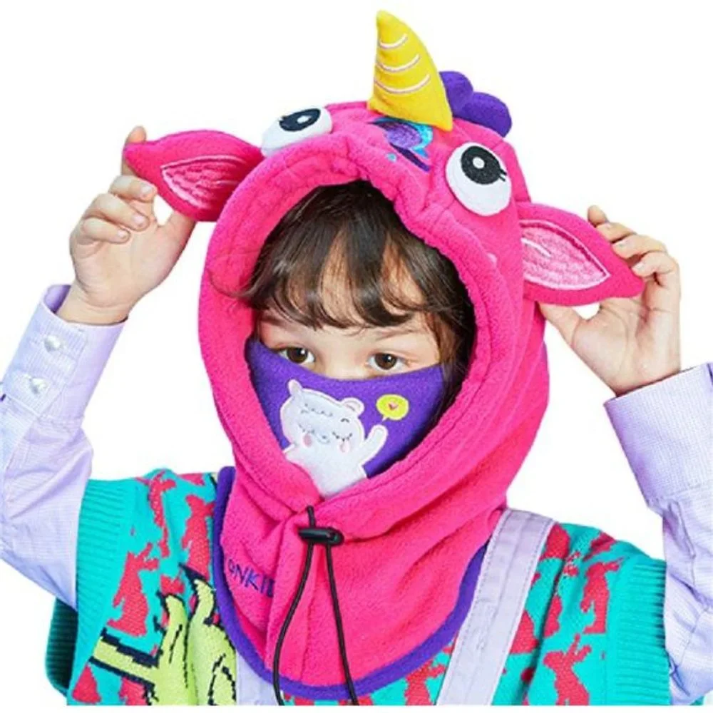 Kids Winter Hats Balaclava Ski Mask Windproof Adjustable Face Mask Neck Warmer